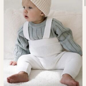 Oat Co Knit Suspenders Dove - Sold out